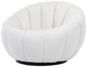 Autronic - Křeslo relaxační, látka bílá Bouclé, otočné. - AK-341 WT2