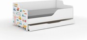 Wooden Toys Detská posteľ LILU 160x80 MASZYNY – bočnice
