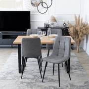 PROXIMA.store - Čalúnená jedálenska stolička PERU FARBA: sivá