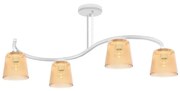 Prisadený luster LUCEA 4xE27/15W/230V biela/oranžová