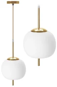 Toolight - sklenená závesná stropná lampa  APP669-1CP, zlatá, OSW-00094