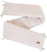 Béžový mantinel do postieľky s prímesou bavlny 170 cm Frosty Almond – Roba