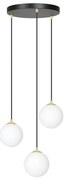 Luster na lanku ROYAL 3xE14/10W/230V pr. 30 cm čierna