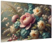 Obraz - Zátišie s kvetmi - maľba (90x60 cm)