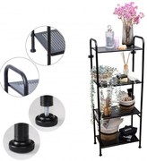 Erga Miki, 4-policový regál 420x220x1065mm, čierna matná, ERG-YKA-P.MIKI-4