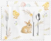 Goldea veľkonočné prestieranie na stôl teflónové - veselá veľká noc - sada 2ks 30 x 40 cm