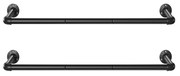 Sada nástěnných věšáků Urdo 92 cm černá