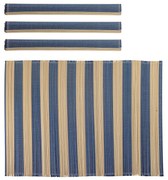 Bloomingville Bambusové prestieranie Marola Blue – set 4 ks