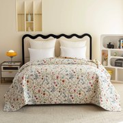 Prehoz na posteľ HERBALIS krémový Rozmer: 170 x 210 cm