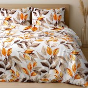 SATÉNOVÉ OBLIEČKY LEAVES EXCLUSIVE 160X200 CM, 2KS 70X80 CM LISTY