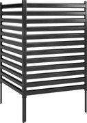 Outsunny záhradný plot 2 panely 152 x 91 cm kovový súkromný plot s tyčami a krytkami, zasúvacie dekoračné panely odolné proti korózii, bez kopania, či