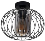 Prisadený luster CORRINI 1xE27/60W/230V pr. 25 cm čierna/šedá