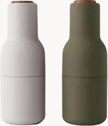 Mlynčeky na soľ a korenie's vrchnákmi z orechového dreva Bottle Grinder, 2 ks