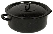 Smaltovaný kastról KLC 20 l s pokrievkou – veľký kastról na guláš, polievky a rodinné osla