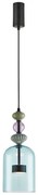 Závesné svietidlo Arte, 1x viacfarebné sklenené tienidlo, b
