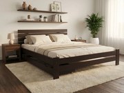 Posteľ PARIS zvýšená 180x200 cm, orech Rošt: S latkovým roštom, Matrac: Matrac Somnia 18 cm