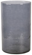 Sklenený šedivý svietnik na čajovú sviečku - 15 * 25 cm