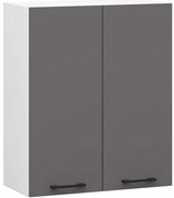 Horná kuchynská skrinka OLIWIA W60 H720 biela / grafitová / sivá