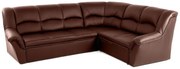 Kožená rohová sedacia súprava DUBAJ LUX XL, čerešňa (a-4)
