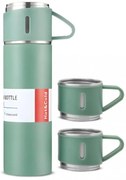 Termoska 500 ml s 3 šálkami HOT&COLD, zelená