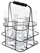 Sada štyroch pohárov RAYA s kovovým stojanom 894775 400 ml