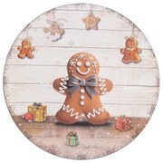 Béžový servírovací tanier s perníčkom - Ø 33*1 cm