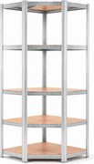 Regál 180x90x40 cm rohový pozinkovaný 5-polícový, nosnosť 875 kg