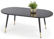 Konferenčný stolík Embosa, čierna / zlatá