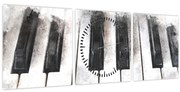 Obraz - Piano, aquarel (s hodinami) (90x30 cm)