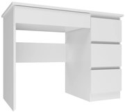 Písací stôl Mijas pravý biely mat