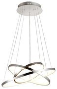 Candellux Chrómové závesné LED svietidlo Lune okrúhly 50cm 60W 33-64738