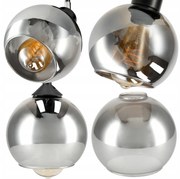 BERGE Sklenená LED stropná lampa 3xE27 - dymová guľa