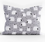 Bavlnená obliečka na vankúš Renforcé 70 × 90 cm - Ovečky