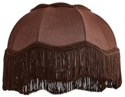 Látkové tienidlo hnedé s bielym interiérom 31,5/15/14 - Heritage