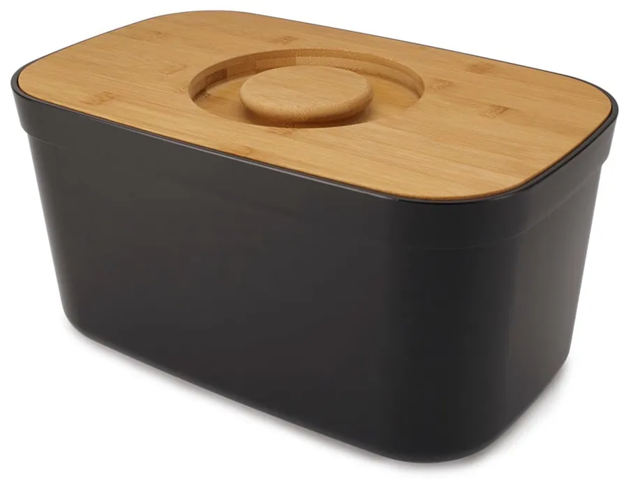 Čierny chlebník s dreveným vekom Joseph Joseph Bin BIANO