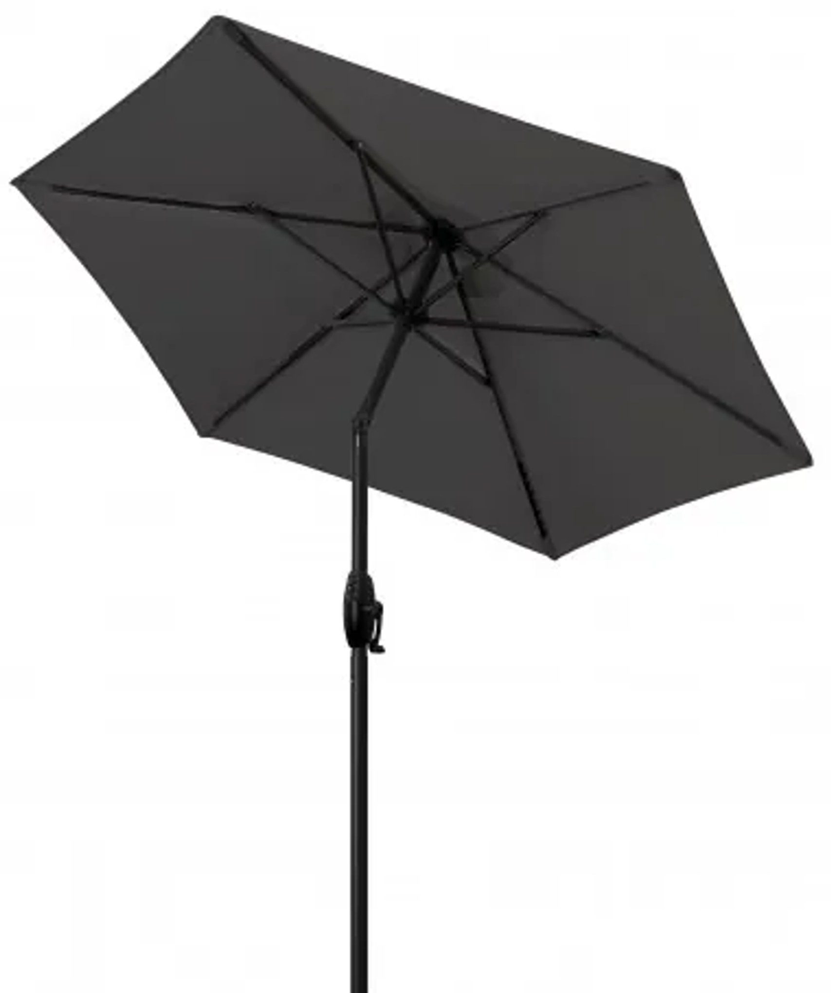 Derby Basic Lift NEO Sonnenschirm - Höhenverstellbar, 210x140 Cm, Anthrazit, Für Balkon & Garten
