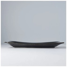 Tmavomodrý keramický tanier MIJ Matt, 33 x 19 cm