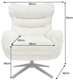 Kreslo CLOUD otočné o 360° šampanská béžová