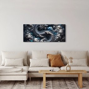 Obraz – Drak v dyme (120x50 cm)