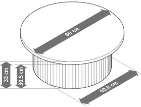 Okrúhly konferenčný stolík, 80 cm