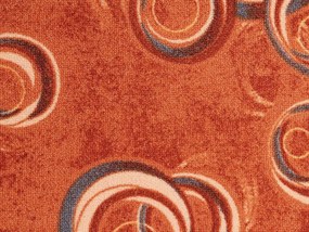 ITC, AKCIA: 60x340 cm Koberec metráž Drops 64, šíře, oranžová, filc, chodba / predsieň