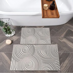 Svetlosivé kúpeľňové predložky v súprave 2 ks 60x100 cm – Foutastic