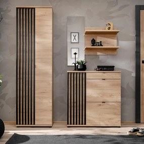 Predsieňový nábytok Pedro III HJZ PD3 hickory jackson/čierna