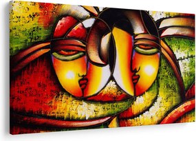 Obraz - Olejomaľba, abstraktné tváre (90x60 cm)