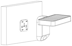 Eglo 98191 -LED Solárne nástenné svietidlo so snímačom PASTION LED/4,5W/3,7V IP44