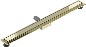 Mexen Flat nerezový sprchový žľab 80 cm (2v1) - vzor M13 , zlatá, 1510080-15