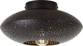 Orientálne stropné svietidlo čierne so zlatom 25 cm - Radiance