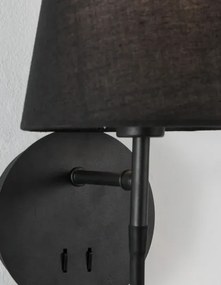 Dizajnové nástenné svietidlo Nia 19 čierne