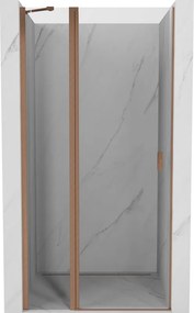Mexen Otváracie sprchové dvere MIST (1d+1s) 90x200 cm 6mm brúsená meď, priehľadné, 8A4-090-000-65-00