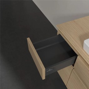 VILLEROY &amp; BOCH Legato závesná skrinka pod umývadlo (umývadlo v strede), 5 zásuviek, s LED osvetlením, 1200 x 500 x 550 mm, Nordic Oak, B683L0VJ